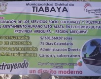 COLOCACION DE PRIMERA PIEDRA PARA CONSTRUIR LOCAL COMUNAL EN A.H. â€œALTO ALATAâ€ DE TIABAYA